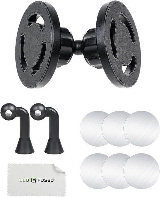 Eco-Fused Dual Magnet Phone Mount for Gym - Unleash The Powerful Magnets for Hands-Free 360° Vlogging! MagSafe Compatible, Adheres to Any Metal Surface - for Smartphones, Tripods, and Action Cameras.