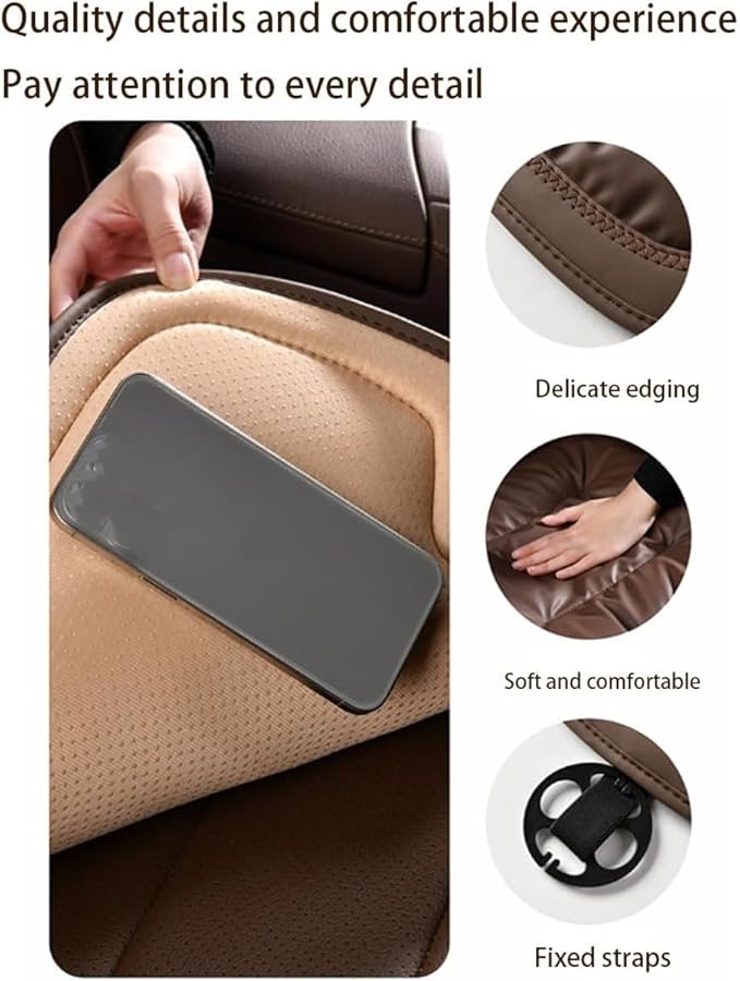 Car Seat Cushion,Personalized Lumbar Support Cushion (Orange,Three-Piece Set)