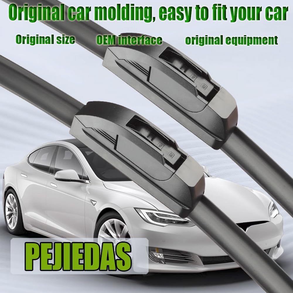 OEM Quality Front Wiper Blades, Replacement for 2007-2008 Honda Fit,2005-2009 Kia Spectra,2005-2015 Hyundai Tucson, OE Original Style (24 Inch + 16 Inch Front Wiper Blades)
