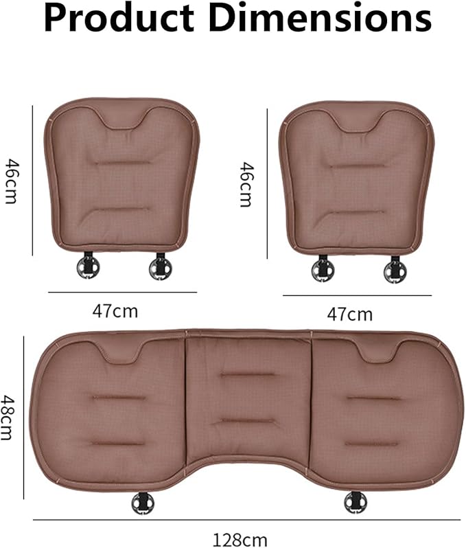 Car Seat Cushion for Porsche Macan 2015-2025-pr, Breathable Non-Slip Driver Seat Pad Ergonomic Memory Foam for Long Driving Car Office,B/3Pcs-White