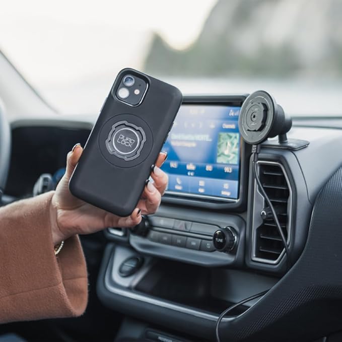Quad Lock Adhesive Dashboard/Console Car Phone Holder Kit with MAG Wireless Charging Head V2 and MAG Phone Case for iPhone 14 Pro Max