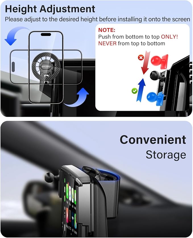 Car Phone Holder for Toyota C-HR CHR 2019-2022 Accessories 8-Inch Screen Fixed Clip, Automobile Cradles Magnetic Phone Mount Compatible with MagSafe, Strong Magnets Cell Phone Base (Magnetic)