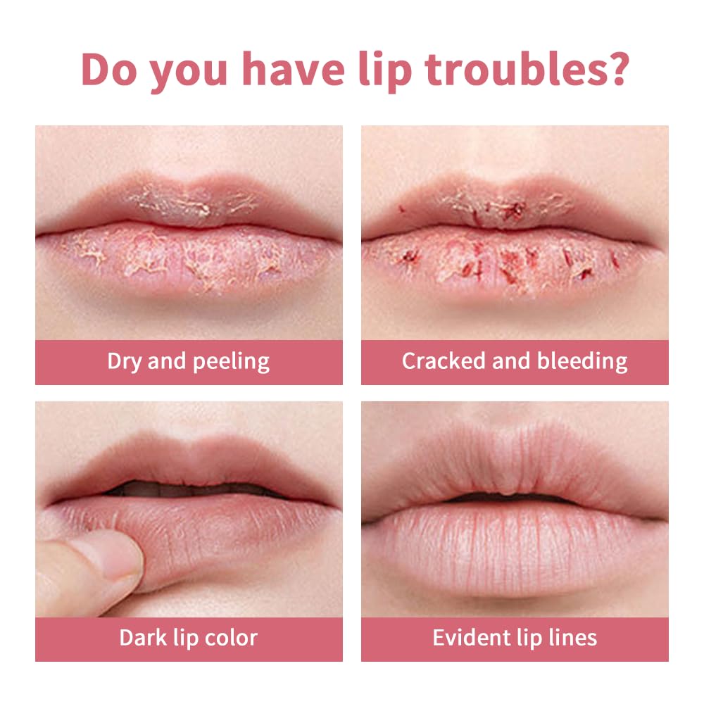 2PCS Honey Lipstick Tinted Lip Balm - Sheer Hydrating for All Skin Tones - Moisturizing Lip Color, Nourishing for Dry Lips (Pink)