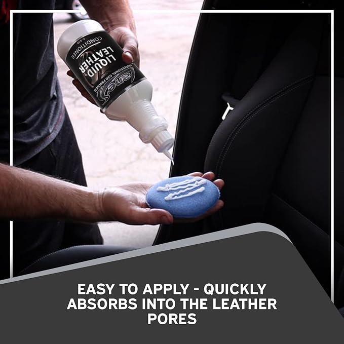 LANE'S Liquid Leather Conditioner- Car Leather Protection, Leather Conditioner- Softens leather, Revives Flexibility, Prevents Fading and Cracking, Easy Application (128 OZ)