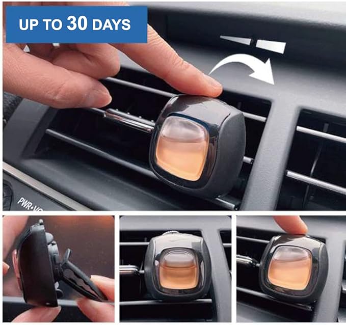 Car Air Fresheners Vent Clips, Essential Car Odor Eliminator, Perfect Scented Car Accessories, For Long Lasting Fragrance up to 30 days, 0.07 FL.OZ (Berry, 1 Pack)