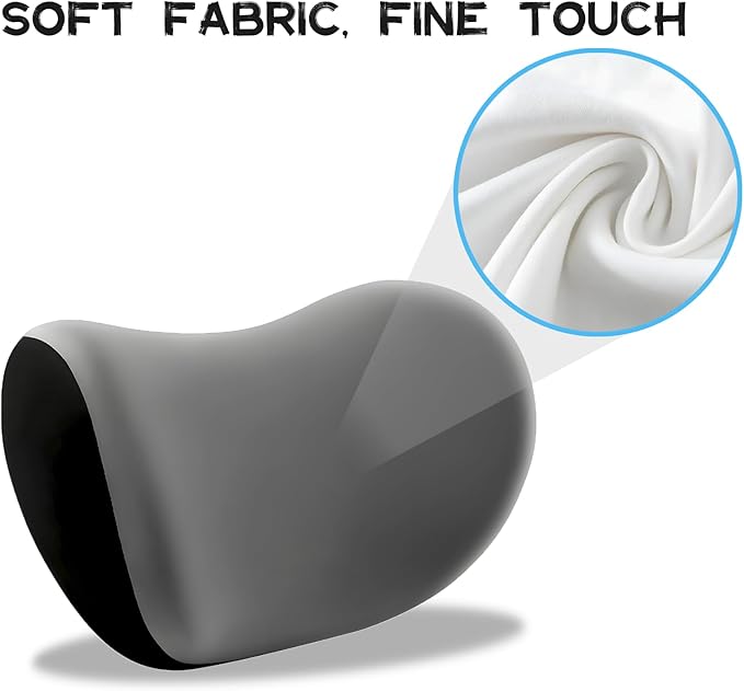 Car Headrest & Lumbar Support Cushion, Car Headrest and Lumbar Support, Ergonomic Car Seat Headrest & Lumbar Cushion, Car Head Rest and Lumbar Pillow Set for Neck Back Pain Relief (Black)