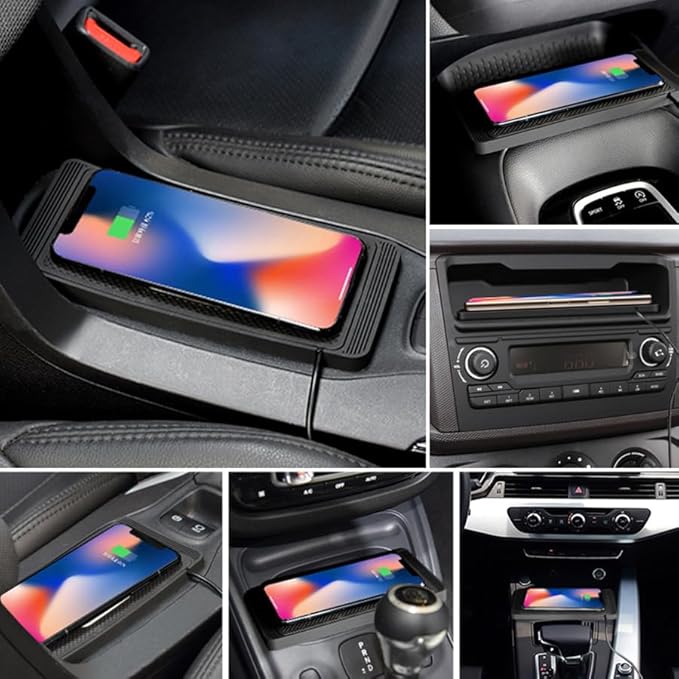 Wireless Charging Pad for Car for Toyota Camry XV50 2012 2013 2014 2015 2016 2017-pr, 15W Fast Wireless Charger Mat Non-Slip Silicone Car Center Console Phone Charging Pad,B/15W-USB