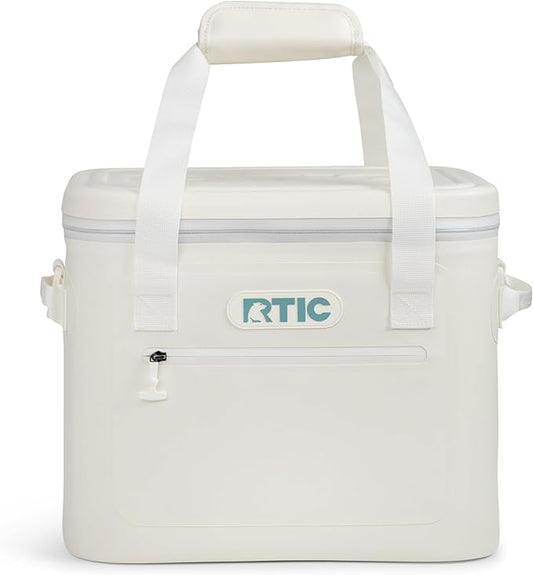 RTIC Ultra-Tough Soft Cooler 30 Can, Insulated Bag Portable Ice Chest Box for Lunch, Beach, Drink, Beverage, Travel, Camping, Picnic, Car, Trips, Floating Cooler Leak-Proof with Zipper