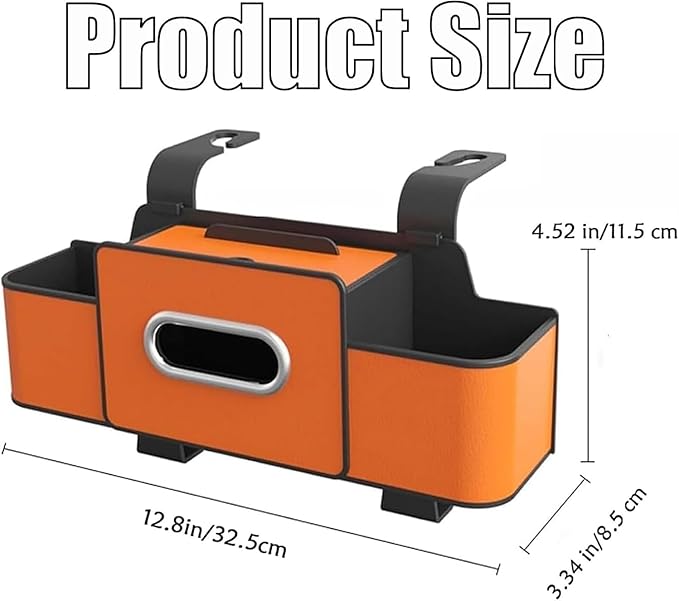 Car Organizers and Storage Box Behind Seat, Car Organizers and Storage Back Seat, With Multiple Pockets, Hanging Car Seat Storage Travel Essentials, Snacks, Bottles (Brown * 2)