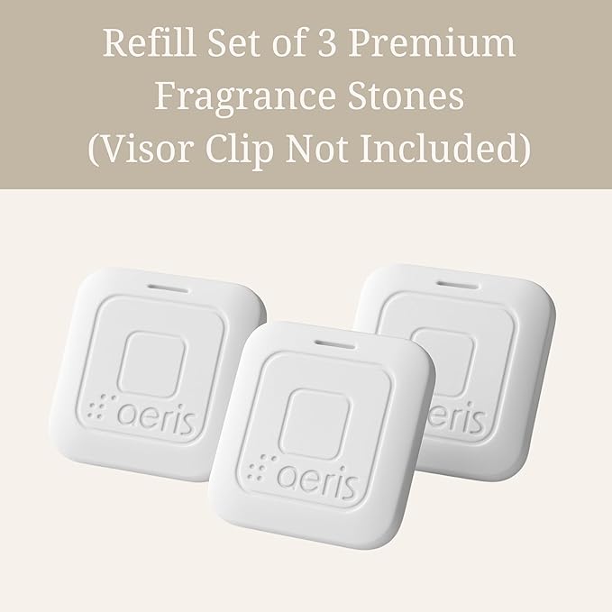 Aeris Car Fragrance Refill Kit - Includes 3 Pack Refill Scent Stones (Citrus Bloom (3 Pack Refill Kit))