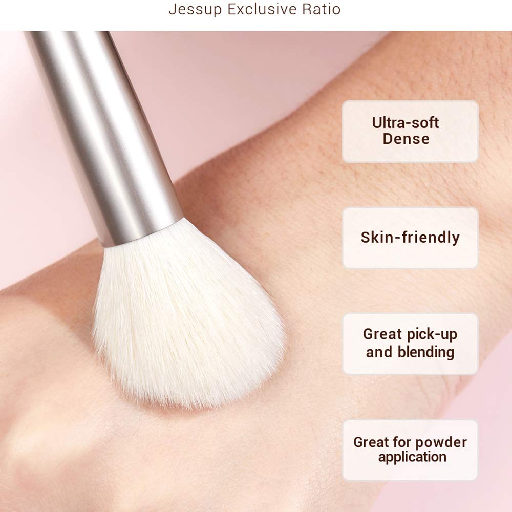 Jessup Makeup Brushes Set Professional Makeup Brush Eyeshadow Blending Powder Foundation Blusher Concealer 25pcs with Cosmetics Storage Box, Blushing Bride T295