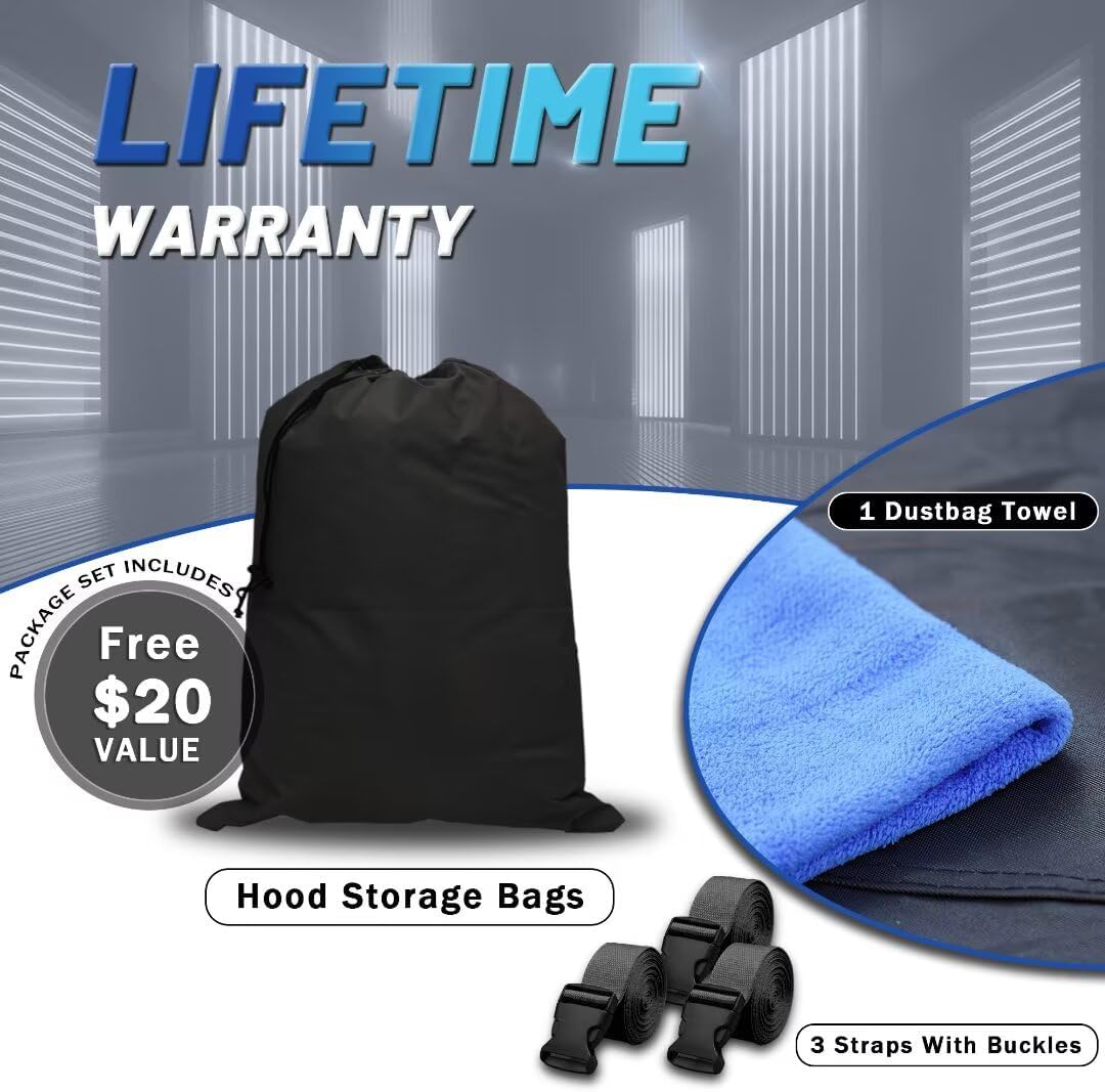 GMC Canyon Truck Cover Custom Fit 2004-2025 Extended/Crew Cab SB (5'-6.1') with Door Zipper, 12 Layers Full Exterior Pickup Truck Cover Waterproof All Weather, for Wind Dust Sun and UV Protection.