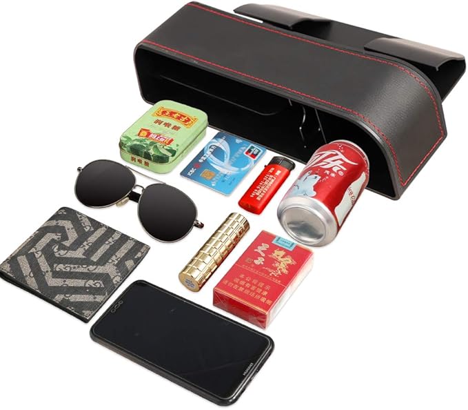 JEYODA Car Seat Gap Filler Organizer, Car Organizer Front Seat, Pack Auto Console Side Storage Box with Cup Holders，Car Organizers and Storage for Holding Phone, Sunglasses, Wallet 1PC(beige)