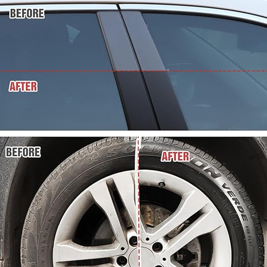 Plastics Parts Crystal Coating, 2025 New Leather Plastic Polishing Renovation Coating Agent, Car Trim Restorer with Sponge, Crystal Coating for Cars Interior or Exterior (3)