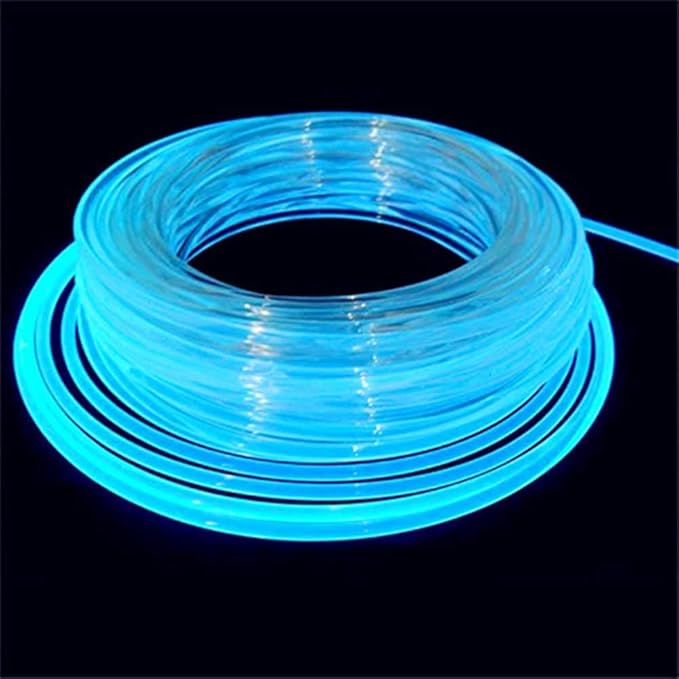 Super Bright LED Optic Fiber Glow Strip, MMA 10ft Plastic Optical Transparent Light Guide Material (0.12in)