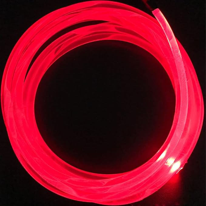 10ft Super bright MMA Plastic Optic Fiber Side Glow for LED Light Source Soft optical fiber light guide strip Plastic optical fiber transparent light guide material (diameter 0.40in)
