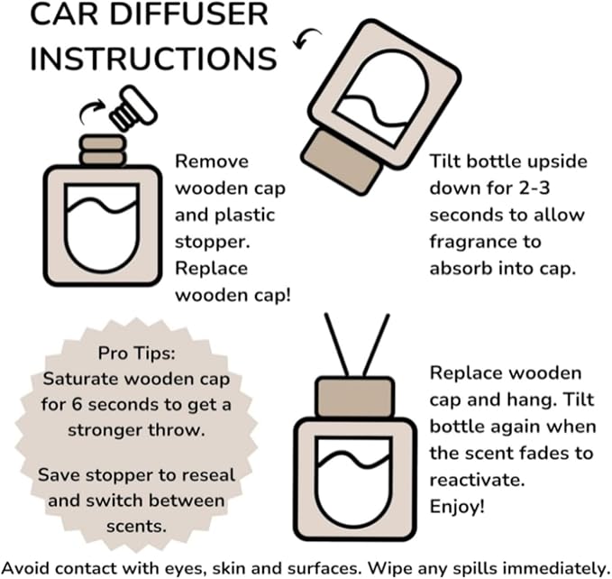 2Pack VANILLA CHOCOLATE Scented Automotive Air Freshener Set, Car Accessories Decoration Hanging Scented Car Diffuser for Men Women