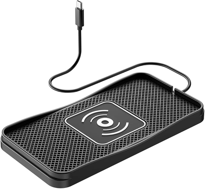 Wireless Car Charger Pad for Toyota RAV4 2000-2025, Type-C/USB 20W Car Wireless Charger Non-Slip Phone Charging Pad Car Accessories,A 30cm Cable Type-C Plug