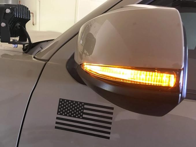 iJDMTOY Clear Lens Dynamic Sequential Blink/Flow Full LED Side Mirror Turn Signal Light Assembly Kit Compatible with Toyota 2016-2023 Tacoma, 2019-2025 RAV4, 2020-up Highlander, etc