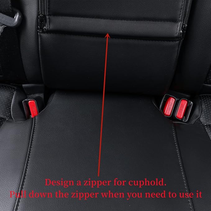coverdream Custom Seat Covers Compatible with Select Toyota RAV4 LE 2013 2014 2015 2016 2017 2018 Models - Leatherette (Black,Full Set)