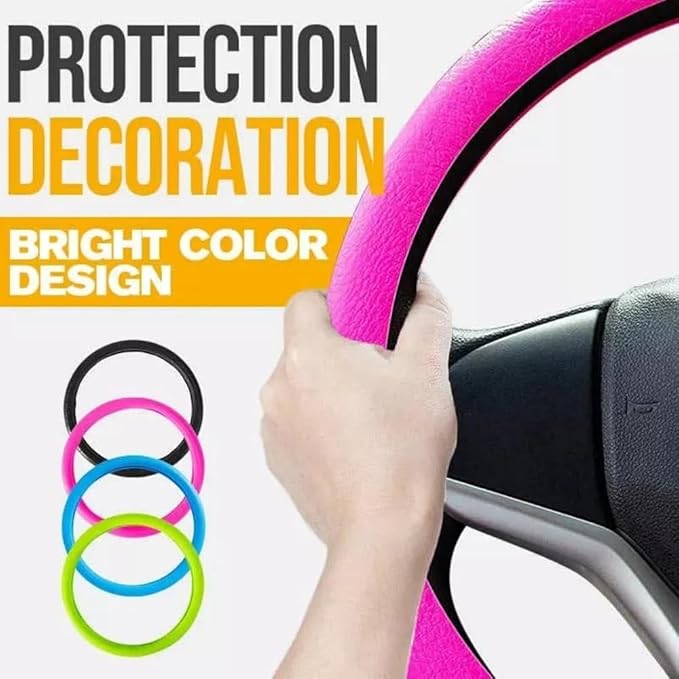 Cooling Steering Wheel Cover, Car Steering Wheel Cover, Anti-Slip Car Steering Wheel Protective Cover, Fit 12.6-16 Inch, for Car SUV Truck Van, for Women & Men (Purple)