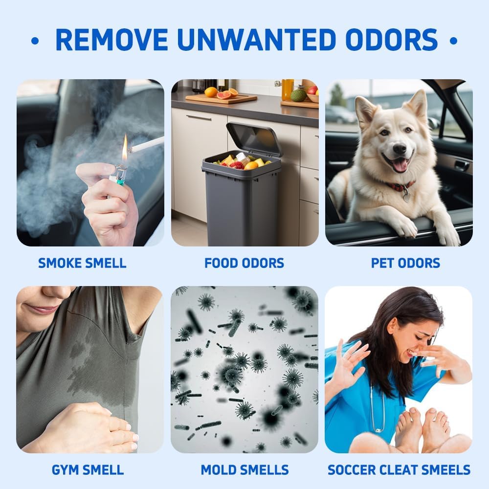 Glodway Whole Car Air Refresher,Odor Eliminator Remover Spray For Car,Green Tea Strong Freshener With Odour Eliminator Technology,Long-Lasting Scent,6 Ounce(Pack of 3)