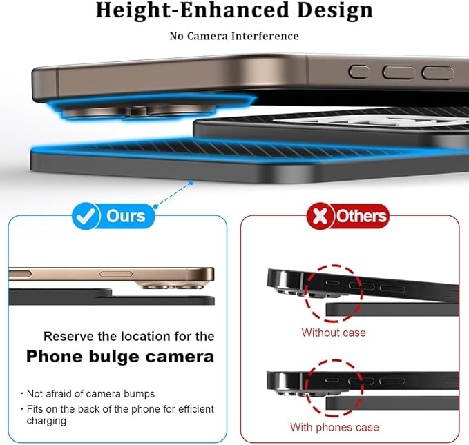 Wireless Charging Pad for Car for Mazda CX-50 2023-2026, 20W Fast Wireless Car Charger Pad Type-C/USB Non-Slip Phone Charging Mat,B 30cm Cable USB Plug