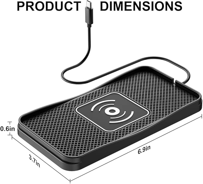 Wireless Car Charger Pad for Toyota FJ Cruiser 2007-2014, Type-C/USB 20W Car Wireless Charger Non-Slip Phone Charging Pad Car Accessories,A 30cm Cable Type-C Plug
