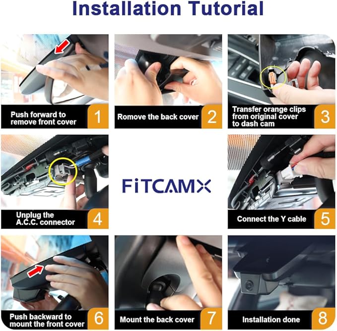 Fitcamx Front 2K+Rear 1080P Dash Cam Adapts for Toyota Land Cruiser 2024-2026 First Edition 1958 (J250/Gen15), OEM Look, Dual HD Video, WiFi & APP, Loop Recording, G-Sensor, Easy to Use, 64GB Card