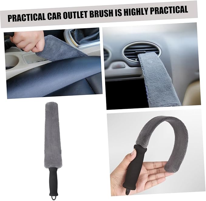 PRETYZOOM 4pcs Car Vent Cleaning Brush Soft Tool for Automotive Air Conditioner Outlets Ergonomic Handle for Easy Use Portable Detail Brush for Car Interior Cleaning