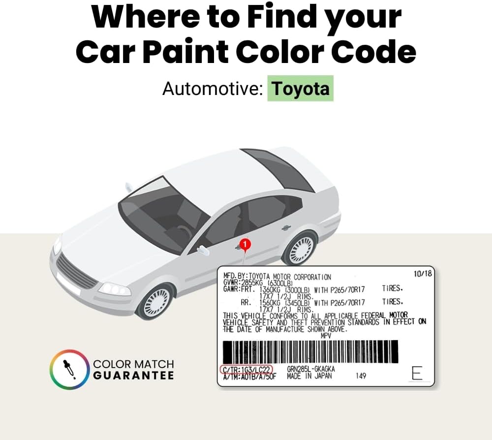 TouchUpDirect 209 Black Sand Pearl Compatible with Toyota Exact Match Touch Up Paint Combo - Essential Kit