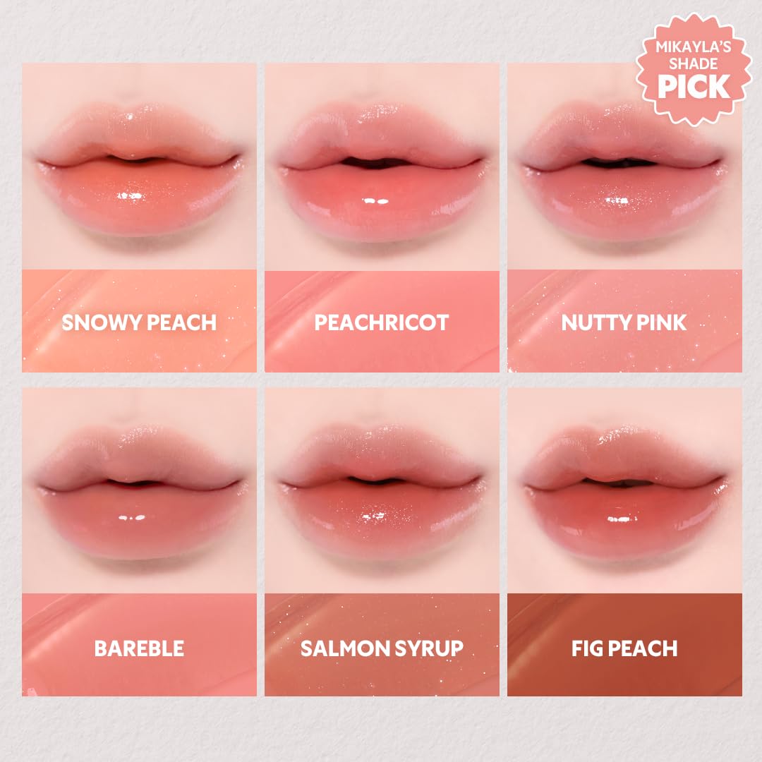 TIRTIR [*Mini Size Waterism Tinted Lip Gloss #29 Eveny, 0.06 Fl Oz – Kiss Ready Lipgloss, 12H Long Lasting Non Sticky Natural Tinted Glow Korean Multiuse Cheek and Lip Tint for Women gift