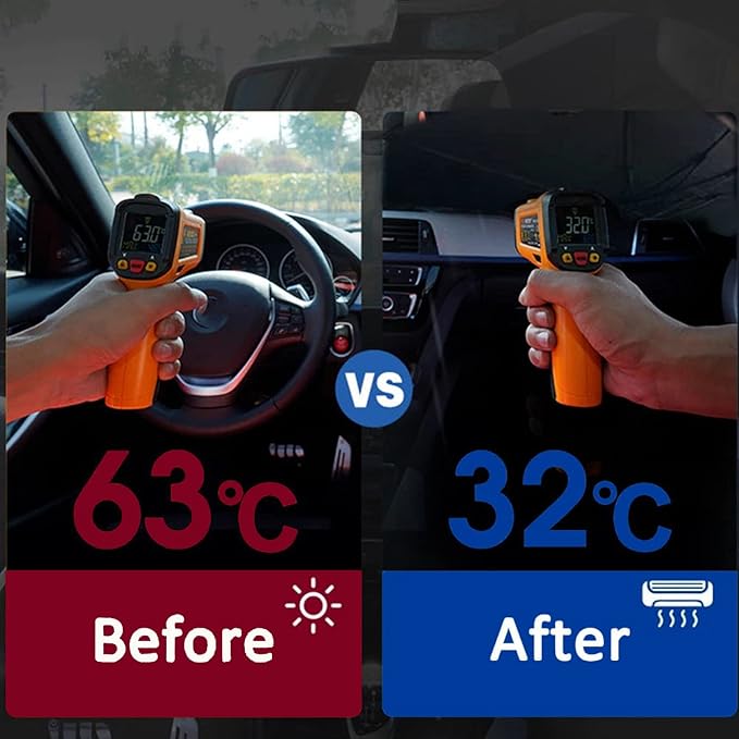 Socira Custom Windshield Sun Shade Umbrella Foldable Personalized Visor Car Umbrella Customized Sun Shade Cover Sunshade Front Window Cover Dinosaur Car Accessories Blocks Uv Rays 57" X 30"