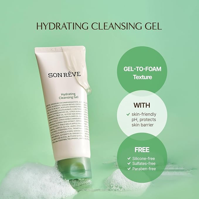 Hydrating Cleansing Gel - Hippophae Rhamnoides Fruit Extract - 6.76 fl.oz. Korean skincare