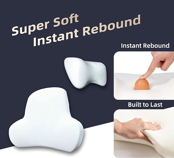 Car Neck & Lumbar Support Pillow Set for Dodge RAM1500, Soft Memory Foam Headrest & Back Cushion, Ergonomic Comfortable Seat Support for Daily Driving and Long Trips Car Interior Accessories