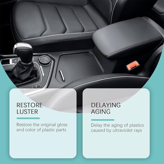 Plastic Clarify For Cars, 120ML Waterless Plastic & Trim Restorer Spray, Scratch Remover and Black Trim Restorer for Interior & Exterior Plastic, Rubber, and Vinyl Surfaces (1pcs)