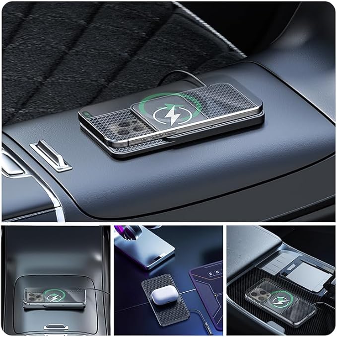 Car Charger for Ford Ranger 2024-2025, 20W Fast Charging Pad for Phones, Plug & Play Cord-Free Charging Pad with Step Design for Commutes Home Travel Use,A Type-C 30cm