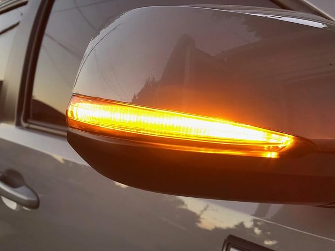 iJDMTOY Clear Lens Dynamic Sequential Blink/Flow Full LED Side Mirror Turn Signal Light Assembly Kit Compatible with Toyota 2016-2023 Tacoma, 2019-2025 RAV4, 2020-up Highlander, etc