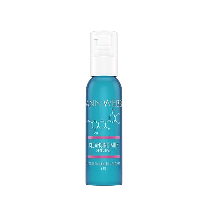 Sensitive Cleansing Milk - Gentle Daily Face Cleanser for Sensitive Skin Nourishes & Rejuvenates - Sensitive Milk Cleanser for All Skin Types w/o Irritating Ingredients. (2oz)