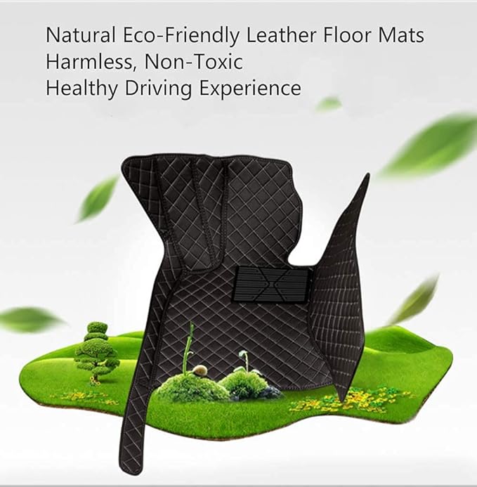 Custom Making Car Floor Mats for 95% Sedan SUV Sports Car Full Coverage Cute Men Women Pads Protection Non-Slip Leather Floor Liners (Red Wine)