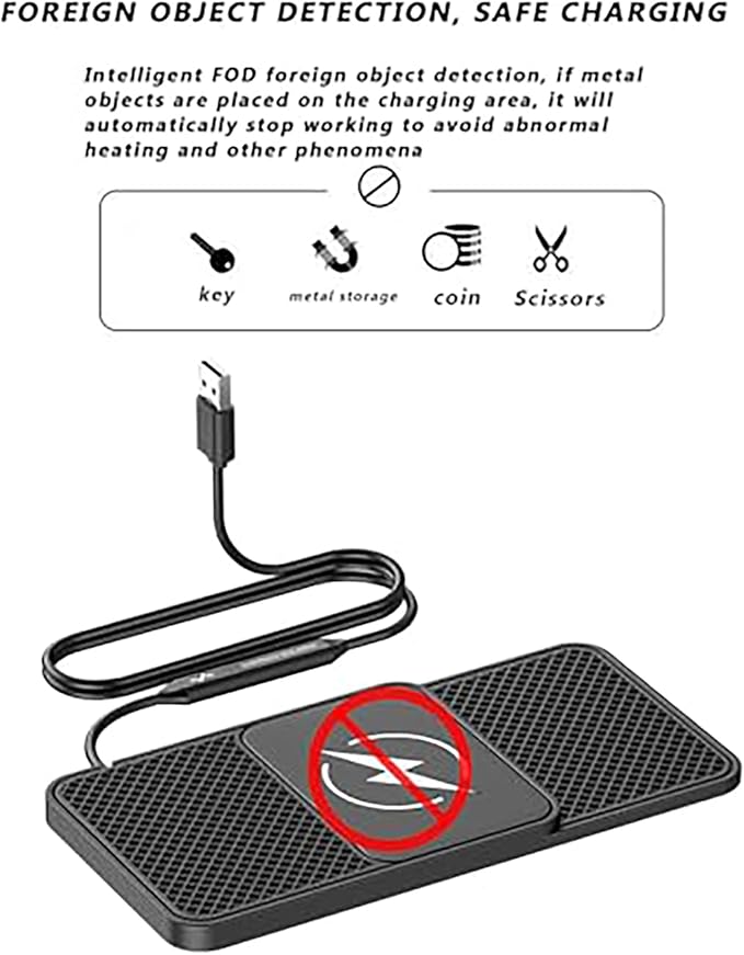 Wireless Car Charger Pad for Lexus RX AL30 RX 350 RX 350h RX 450h+ 2022 2023 2024,20W Fast Wireless Phone Charger Cell Phone Cordless Charging mat,Non-Slip Phone Charging,30cm Cable Type-C