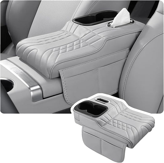 Car Armrest Cover for Tesla Model X 2015–2020 2021 2022 2023 2024 2025 2026, Center Console Cover Mat Armrest Seat Box Cover Cushion Console Pad Interior Accessories,D