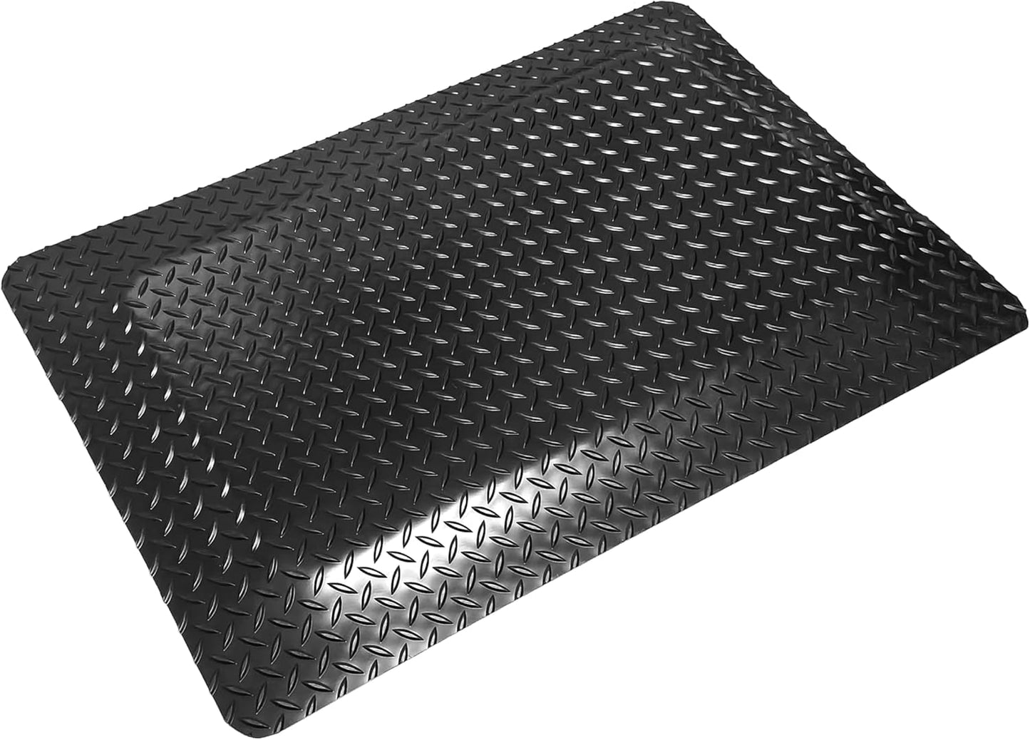 Rhino Mats, American Classic Diamond Anti-Fatigue Mats, Industrial Ergonomic Comfort Standing Mat for Work, Home, Garage, Office, Kitchen or Anywhere (Black 1" Thick, 4 FT. x 16 FT.)