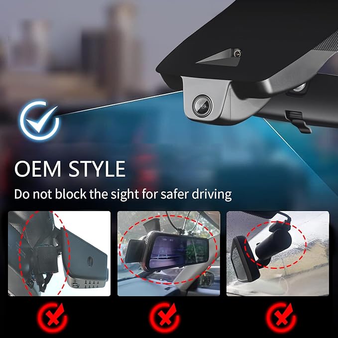 4K Dash Cam custom fit for Toyota Highlander & Hybrid Gen4 UX70 2020 2021 2022 2023 2024 2025 2026(Model A), E Limited L XLE XSE Platinum, Integrated OEM Look,UHD 2160P Video, App & WiFi, 64GB Card