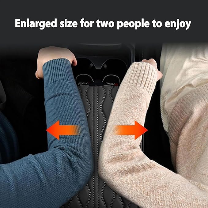 Car Center Console Cover for Ford Edge Sport 2011-2014, Universal Memory Foam Leather Comfortable Soft Armrest Box Pad Cushion Protector Accessories Easy to Clean,Gray