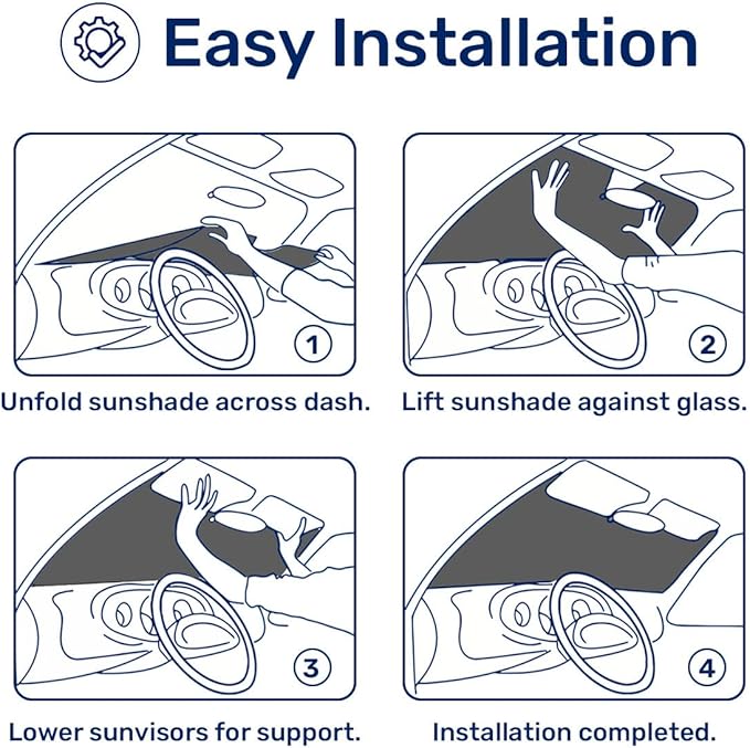 GENANY Superhero Movie Windshield Sun Shade for Car SUV Truck (69x35 inches), Sun Shade Windshield, Shades for Front Windows, Sunshade for Car Windshield, Protector Blocks UV