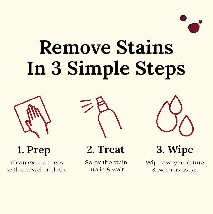 Chateau Spill Wine Stain Remover Spray - Laundry Stain Remover Spray - EPA Safer Choice Certified Carpet Cleaner - 4 Fl Oz (Pack of 3)