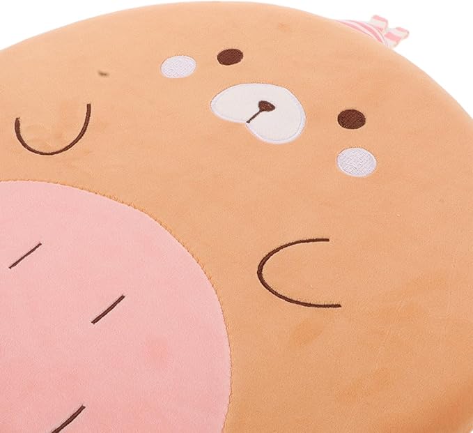 Luxshiny Memory Foam Car Seat Cushion and Office Chair Cushion, Small Bear Design, Vehicle and Desk Seat Pad for Drivers and Home Use, Lumbar Support for Comfort and Posture