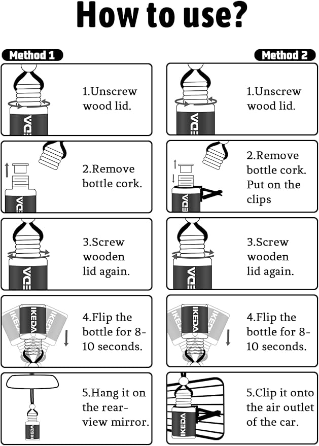 Ikeda Car Air Freshener: Hanging Car Smell Air Freshener | 10ml Hanging Car Perfume | Long Lasting Fragrance | Strong Scents Diffuser for Auto Home (White Peach|Circular)