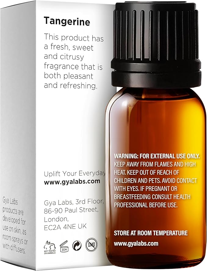 100% Pure Tangerine Essential Oil - 0.34 Fl Oz - Tangerine Oil for Hair, Skin, Diffuser, Aromatherapy & DIY Candle Making Scent